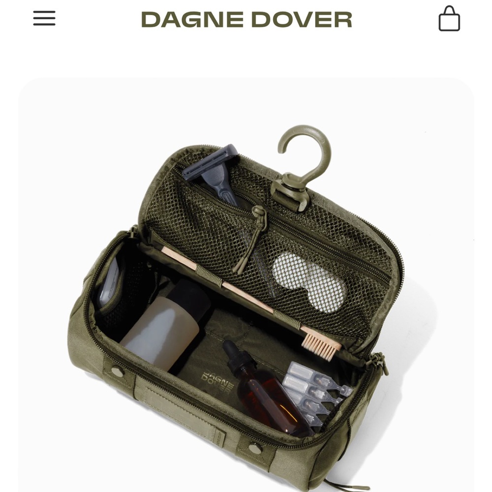Dagne Dover Large Seoul Dopp Kit in Dark Moss